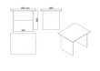 Mēbeļu komplekts Kalune Design VO10, brūns/melns cena un informācija | Datorgaldi, rakstāmgaldi, biroja galdi | 220.lv
