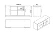 Mēbeļu komplekts Kalune Design VO10, brūns/melns цена и информация | Datorgaldi, rakstāmgaldi, biroja galdi | 220.lv