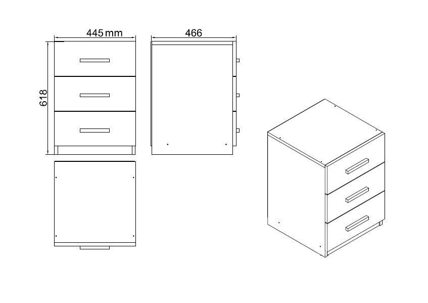 Mēbeļu komplekts Kalune Design VO14, brūns/pelēks цена и информация | Datorgaldi, rakstāmgaldi, biroja galdi | 220.lv