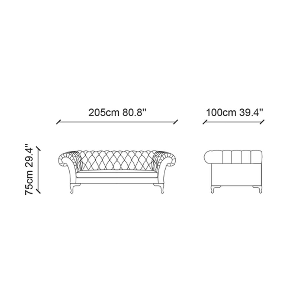 Divvietīgs dīvāns Kalune Design Bianca, smilškrāsas cena un informācija | Dīvāni | 220.lv