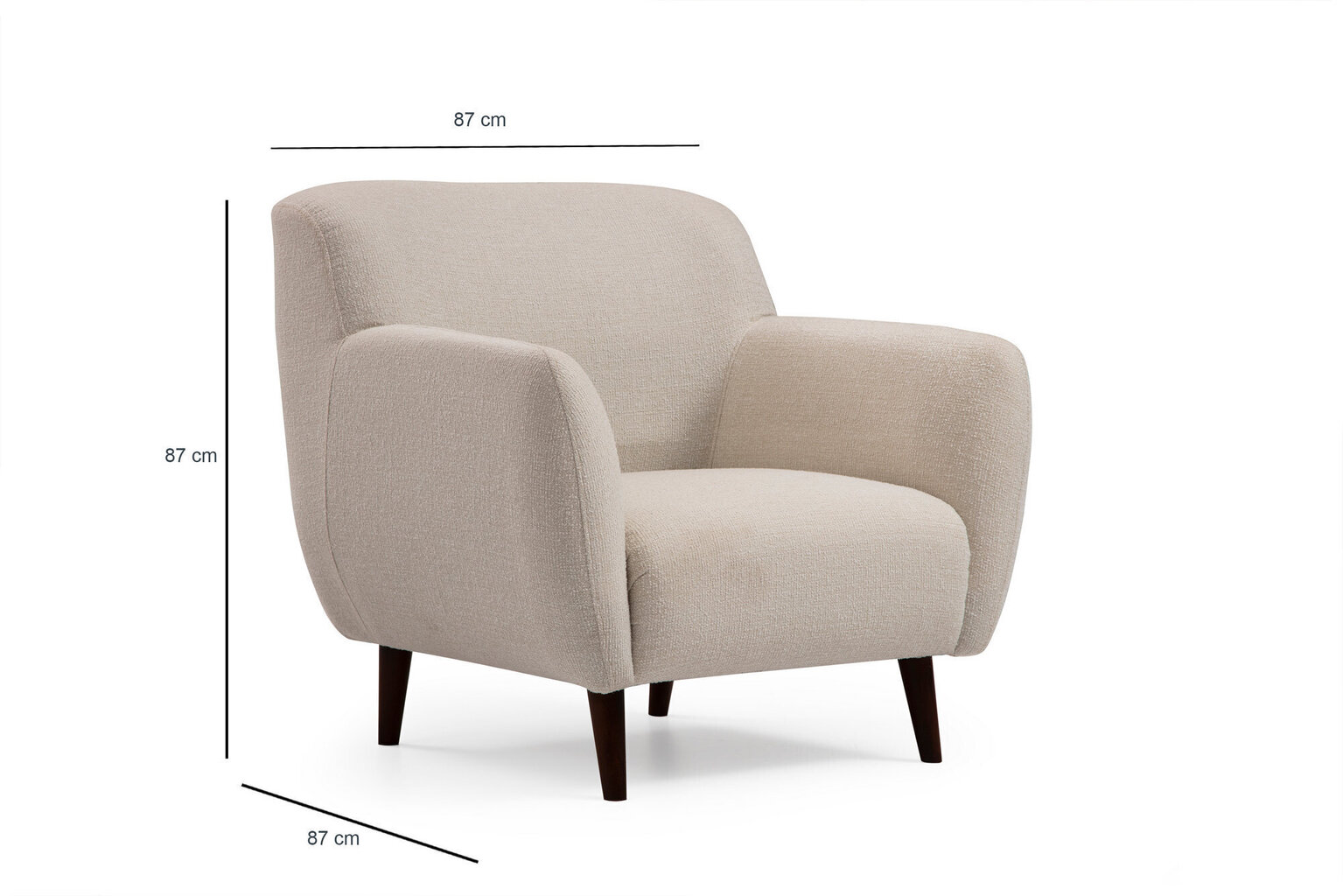 Krēsls Kalune Design Enna, smilškrāsas cena un informācija | Atpūtas krēsli | 220.lv