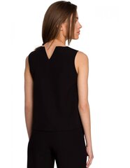 S257 Блуза без рукавов - черный цена и информация | Женские блузки, рубашки | 220.lv