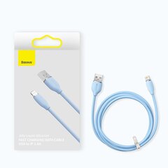 Baseus cable, USB cable - Lightning 2.4A 1.2 m long Jelly Liquid Silica Gel - green цена и информация | Кабели для телефонов | 220.lv