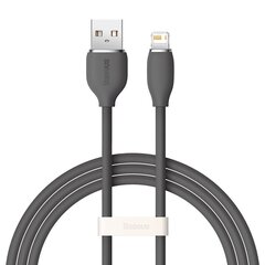 Baseus cable, USB cable - Lightning 2.4A length 1.2 m Jelly Liquid Silica Gel - black cena un informācija | Savienotājkabeļi | 220.lv