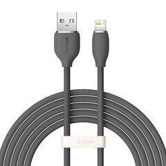 Baseus cable, USB cable - Lightning 2.4A, length 2 m Jelly Liquid Silica Gel - black цена и информация | Кабели для телефонов | 220.lv