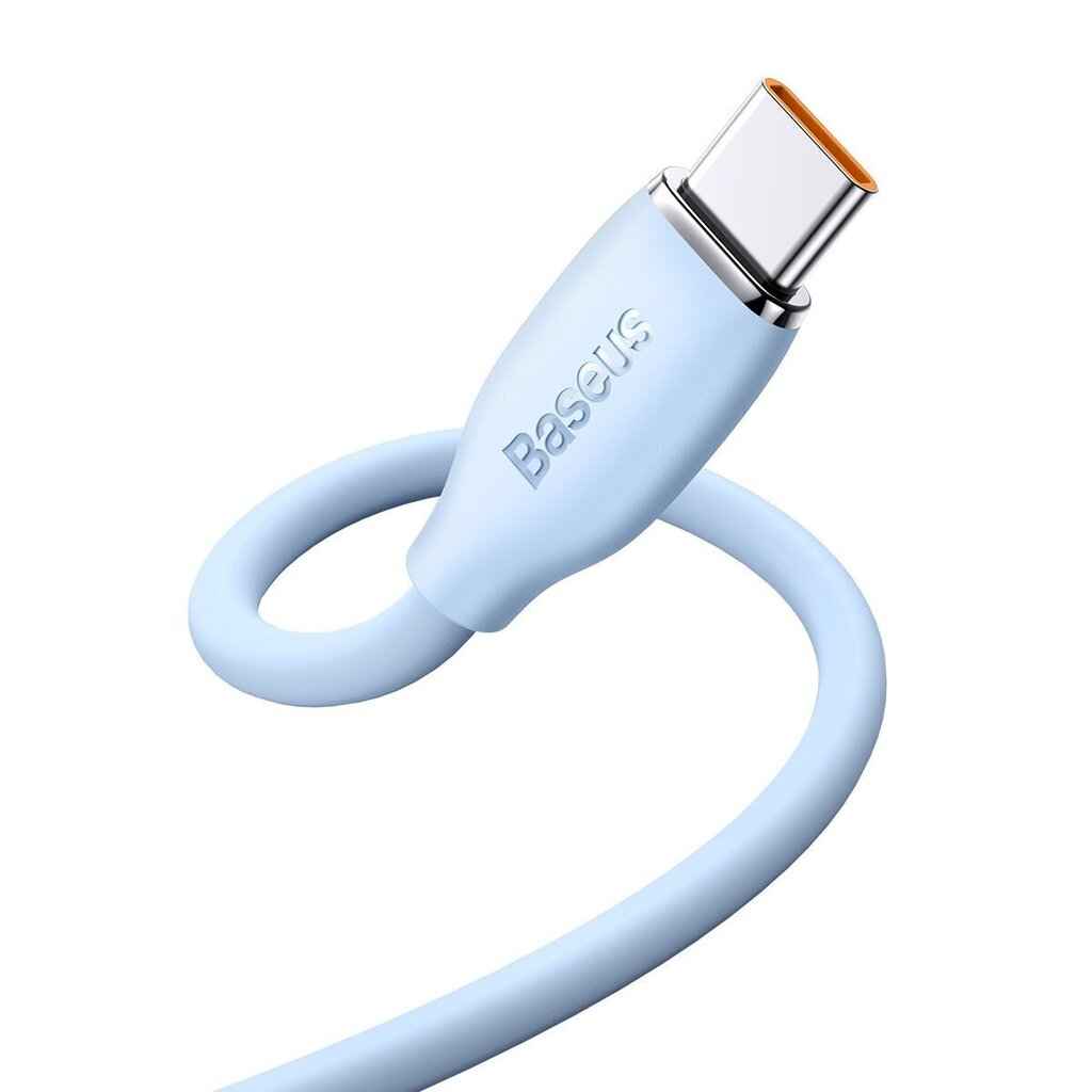 Baseus cable, USB cable - USB Type C 100W 2 m long Jelly Liquid Silica Gel - blue cena un informācija | Savienotājkabeļi | 220.lv