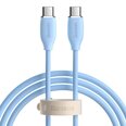 Baseus cable, USB Type C - USB Type C 100W cable, 1.2 m long Jelly Liquid Silica Gel - blue