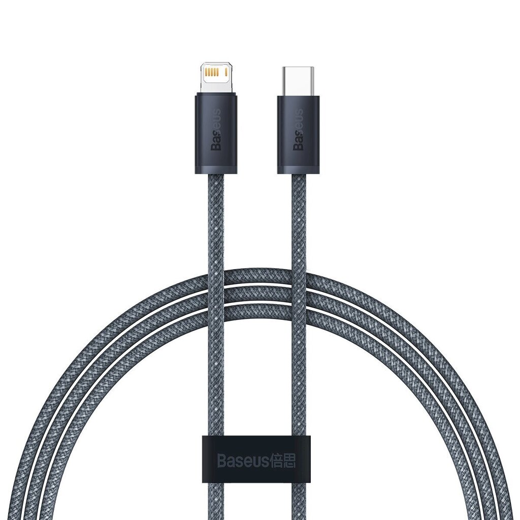 Baseus cable for iPhone USB Type C - Lightning 1m, Power Delivery 20W gray (CALD000016) cena un informācija | Savienotājkabeļi | 220.lv