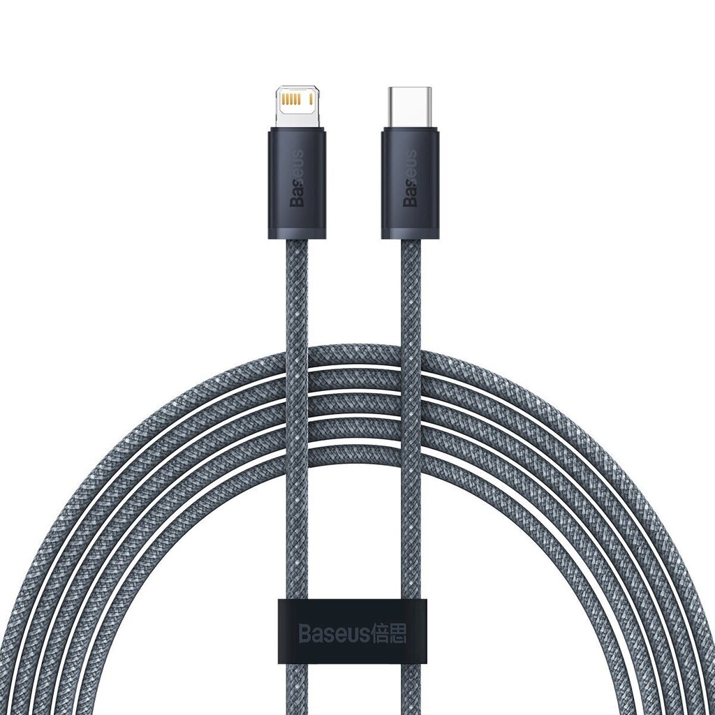 Baseus cable for iPhone USB Type C - Lightning 2m, Power Delivery 20W gray (CALD000116) цена и информация | Savienotājkabeļi | 220.lv