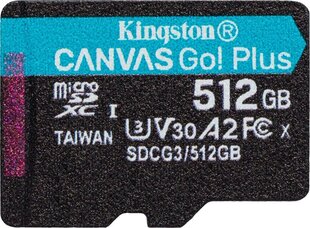 Карта памяти Kingston SDCG3/512-GBSP цена и информация | Карты памяти для мобильных телефонов | 220.lv