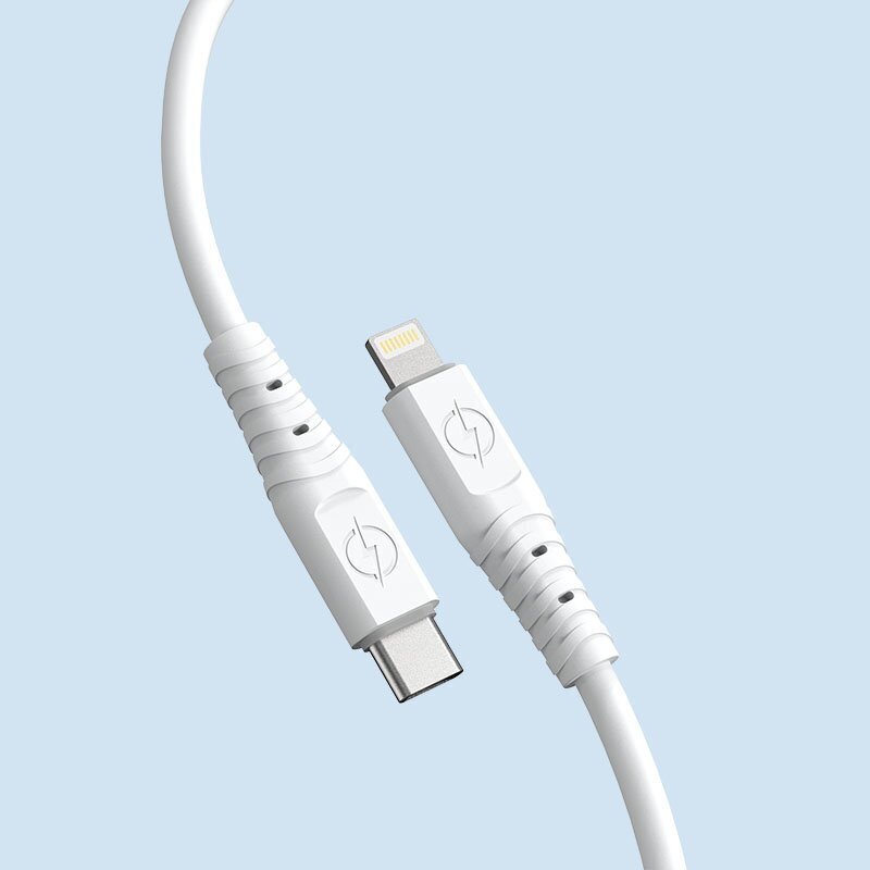 Dudao cable, USB Type C cable - Lightning 6A 65W PD white (TGL3X) cena un informācija | Savienotājkabeļi | 220.lv