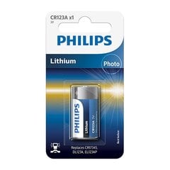 Philips CR123A 3 V 1500 mAh elements цена и информация | Батарейки | 220.lv