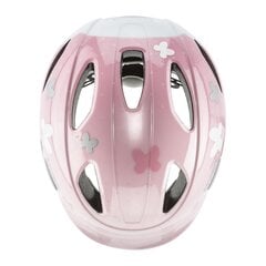 Bērnu velosipēdistu ķivere Uvex Oyo Style Butterfly pink, balta/rozā цена и информация | Шлемы | 220.lv