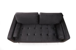 Divvietīgs dīvāns Kalune Design Rome, melns cena un informācija | Dīvāni | 220.lv