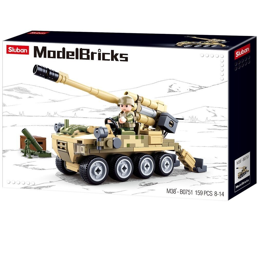 Sluban army model 8×8 Mobile Cannon цена и информация | Konstruktori | 220.lv