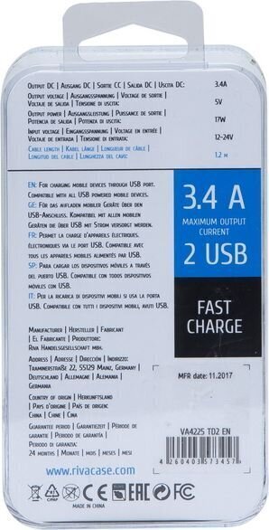 RivaCase VA4225TD2 cena un informācija | Lādētāji un adapteri | 220.lv
