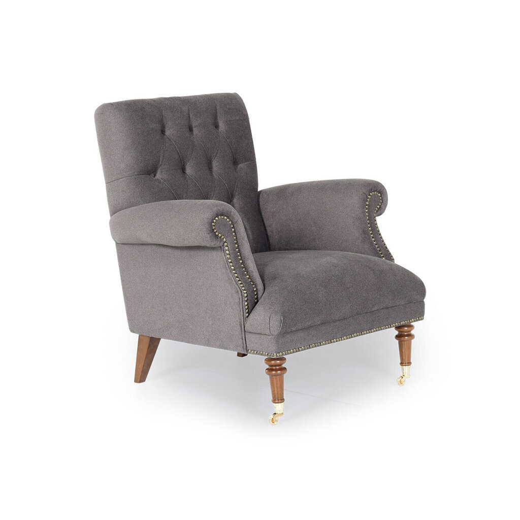 Krēsls Kalune Design London, pelēks cena un informācija | Atpūtas krēsli | 220.lv