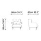 Krēsls Kalune Design London, pelēks cena un informācija | Atpūtas krēsli | 220.lv