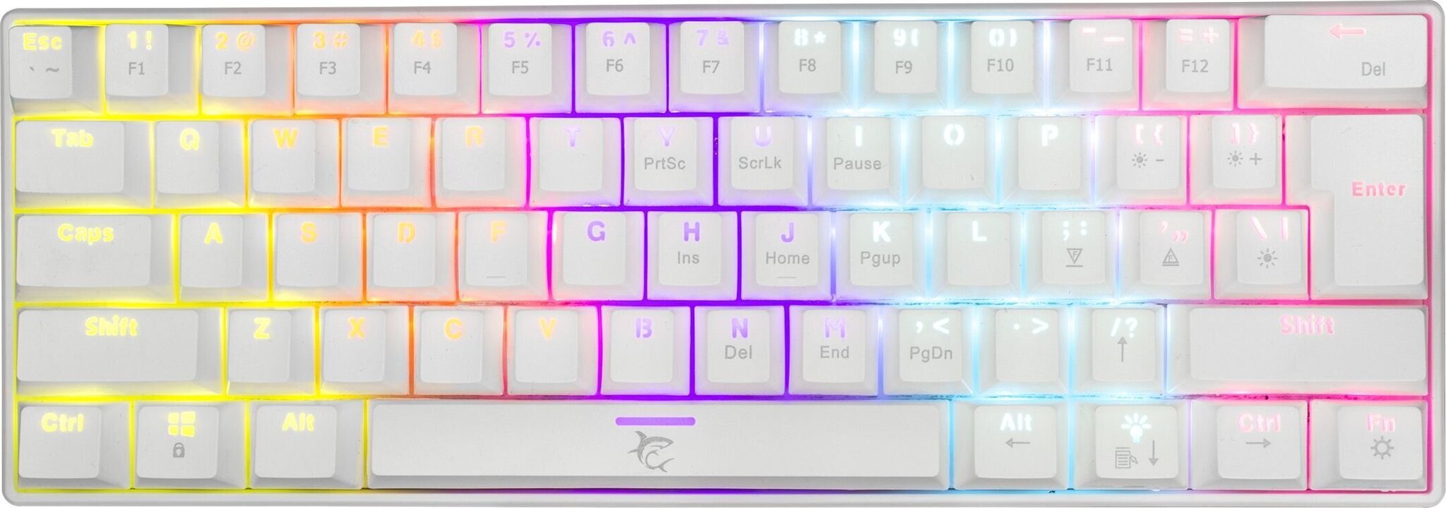 Spēļu tastatūra White shark Shinobi, balta цена и информация | Klaviatūras | 220.lv