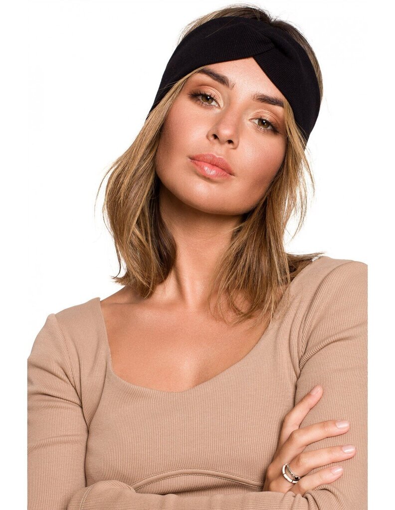 Savīta galvas saite sievietēm B216, melna cena un informācija | Sieviešu cepures | 220.lv