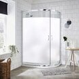 Logu privātuma plēve, noņemams stikla pārsegs vannas istabai, necaurspīdīga statiskā līmējošā siltuma kontroles durvju uzlīme, nelīpoša (matēta balta, 44,5 x 300 cm)