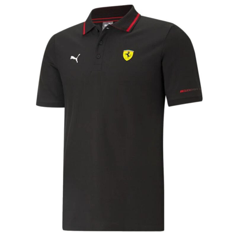 Polo krekls vīriešiem Puma Scuderia Ferrari Race 599843-01, melns cena un informācija | Sporta apģērbs vīriešiem | 220.lv