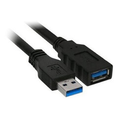 NANOCABLE 10.01.0902BK, USB 3.0/USB A, 2 m цена и информация | Кабели и провода | 220.lv