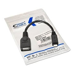 NANOKABELIS 10.01.3500, USB 2.0 A / Micro USB B, 15 cm цена и информация | Адаптеры и USB разветвители | 220.lv