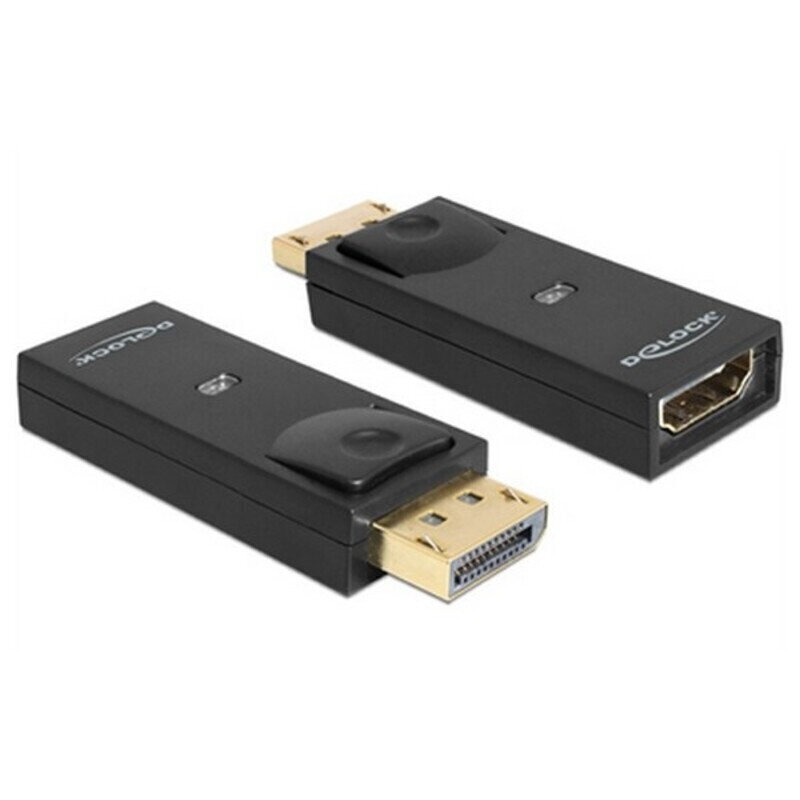 Adapteris Delock DisplayPort–HDMI 65258, melns cena | 220.lv
