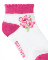 Бело-розовые носки для девочек «Gulliver», 14*16 cm цена и информация | Носки, колготки для девочек | 220.lv