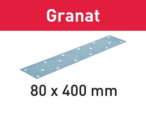 Smilšapapīra loksnes Granat 497159 STF 80x400 P80 GR/50 Festool cena un informācija | Rokas instrumenti | 220.lv