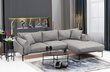 Stūra dīvāns Kalune Design Leo, pelēks цена и информация | Stūra dīvāni | 220.lv