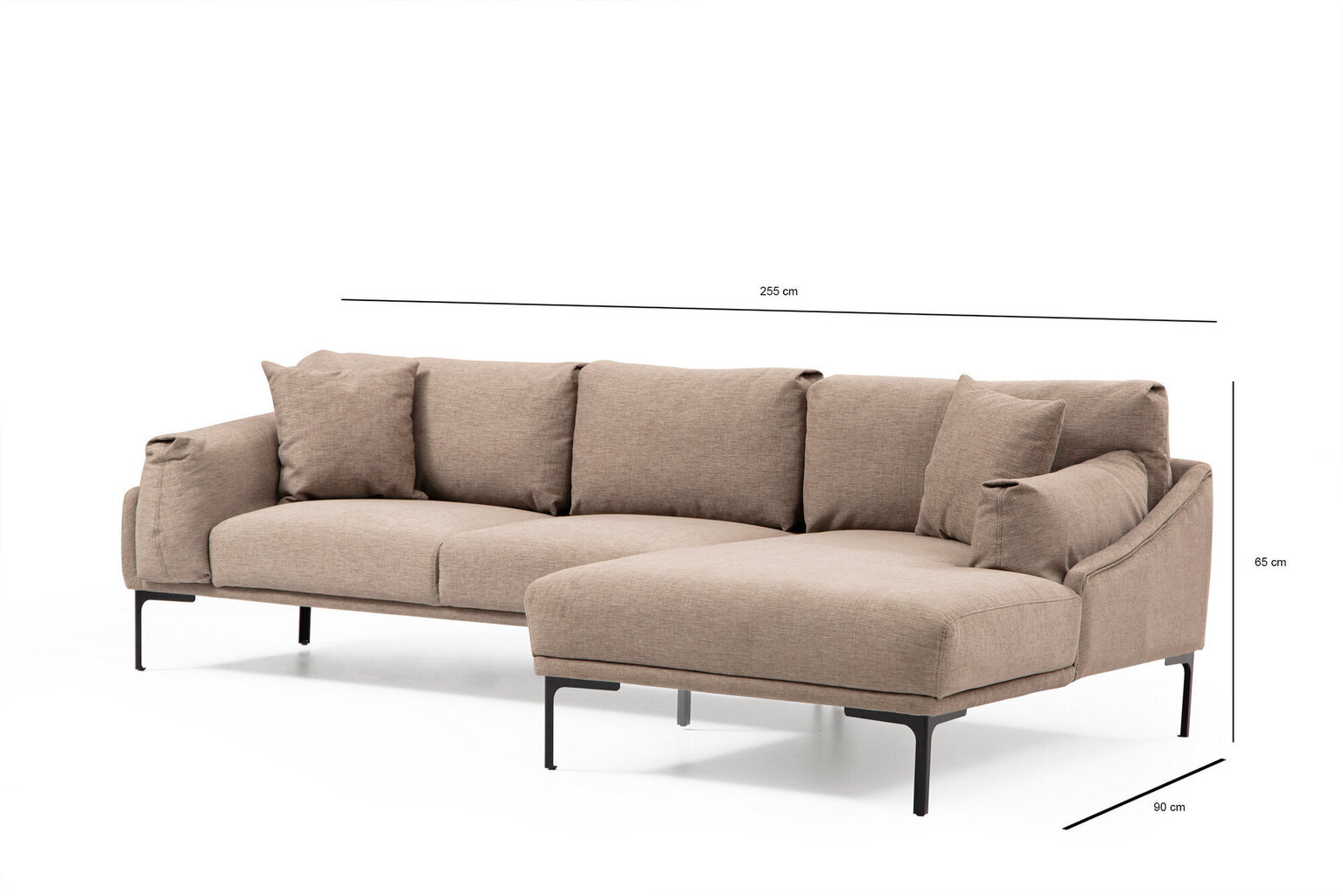 Stūra dīvāns Kalune Design Leo, brūns cena un informācija | Stūra dīvāni | 220.lv
