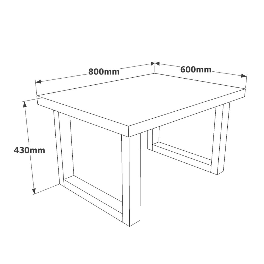 Kafijas galdiņš Kalune Design MN02, brūns/melns cena un informācija | Žurnālgaldiņi | 220.lv