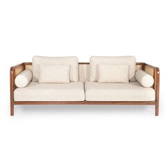 Četrvietīgs dīvāns Kalune Design Peanut, smilškrāsas cena un informācija | Dīvāni | 220.lv