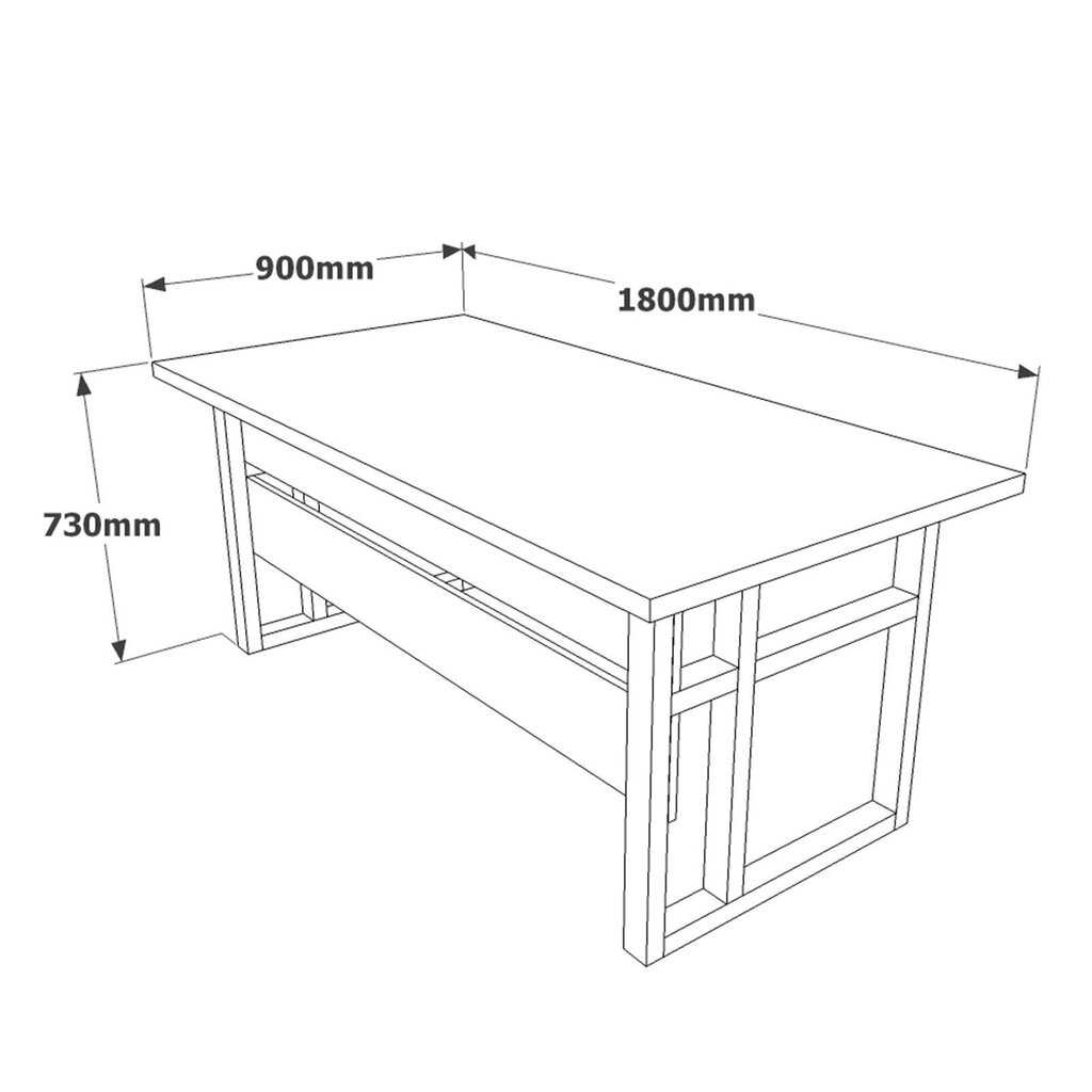 Rakstāmgalds Kalune Design MN01, brūns cena un informācija | Datorgaldi, rakstāmgaldi, biroja galdi | 220.lv