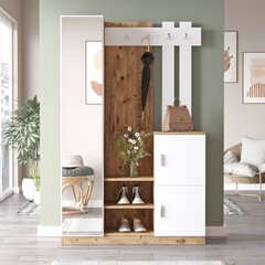 Комплект мебели для прихожей Kalune Design DD7, коричневый/белый цена и информация | Комплекты в прихожую | 220.lv