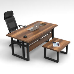 Комплект письменного и кофейного столов Kalune Design MN07, коричневый цена и информация | Компьютерные, письменные столы | 220.lv