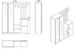 Priekšnama mēbeļu komplekts Kalune Design DD8, balts cena un informācija | Priekšnama iekārtas | 220.lv