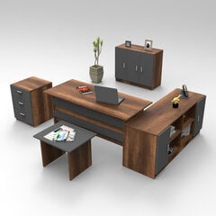 Комплект мебели Kalune Design VO16, коричневый/серый цена и информация | Компьютерные, письменные столы | 220.lv