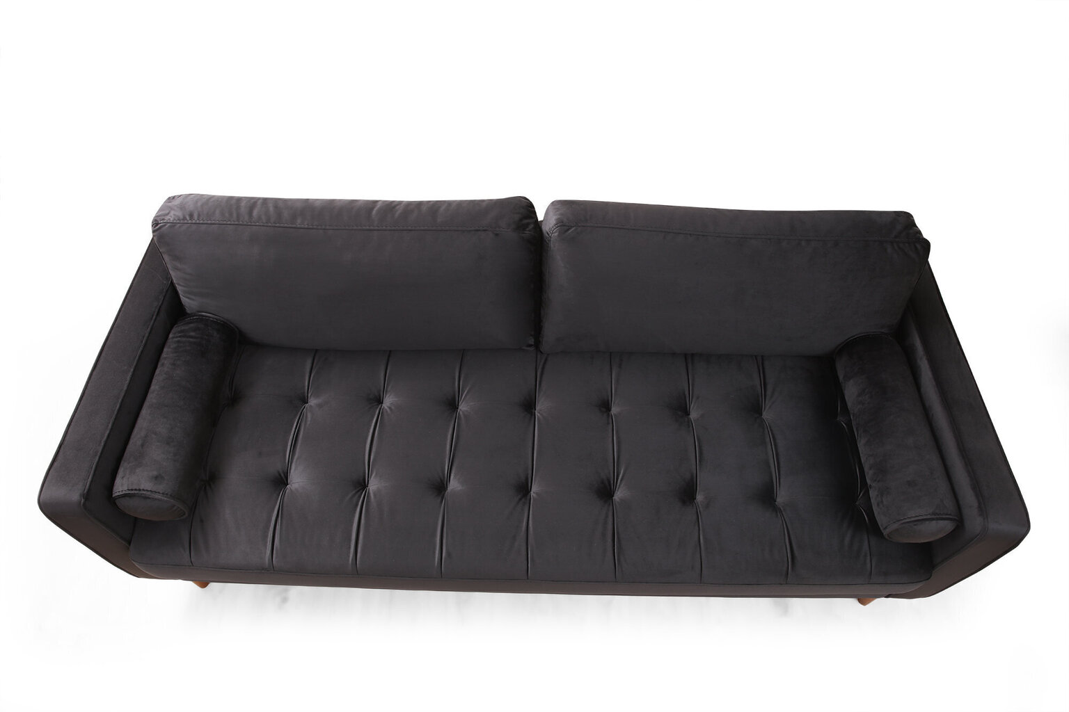Trīsvietīgs dīvāns Kalune Design Rome, melns cena un informācija | Dīvāni | 220.lv