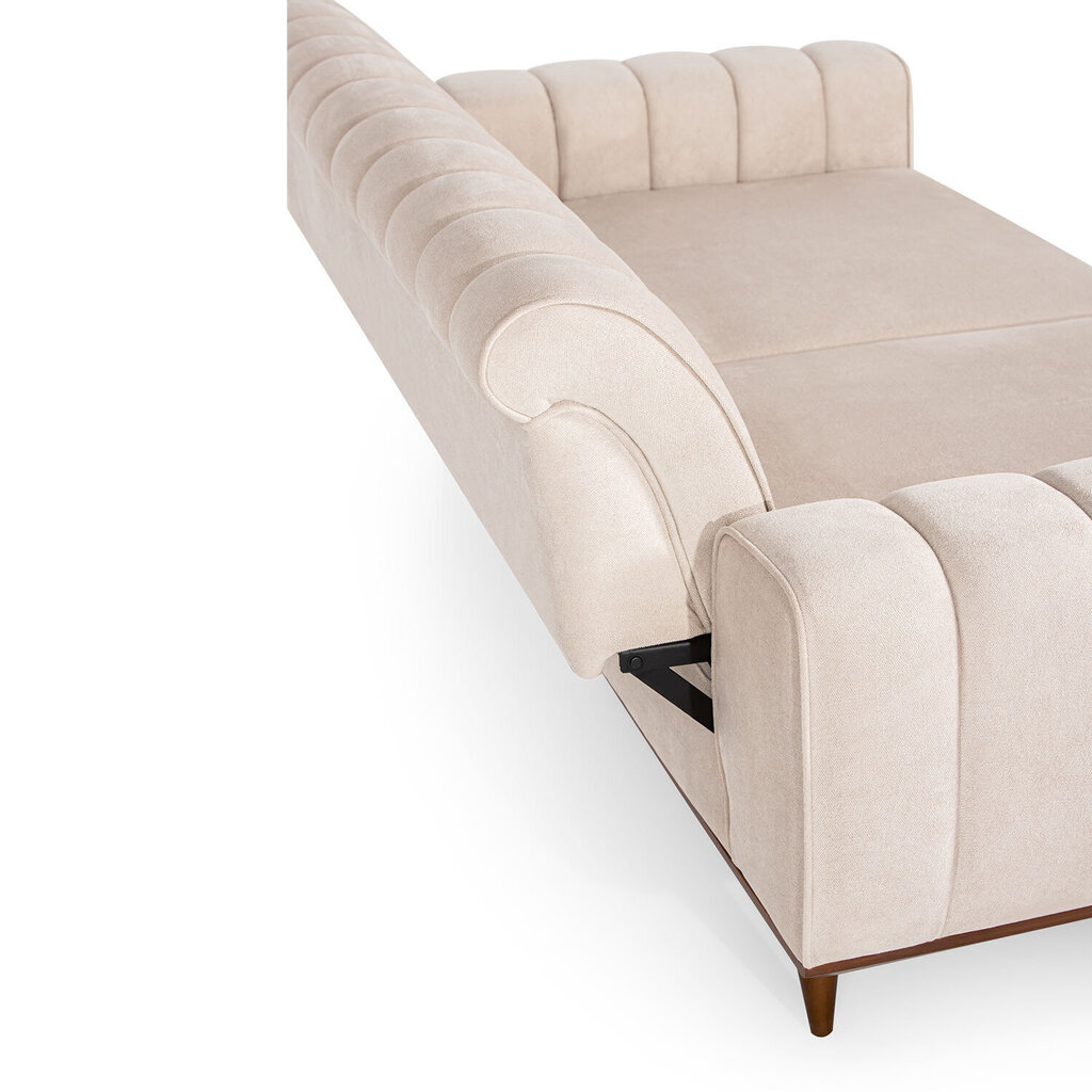 Trīsvietīgs dīvāns Kalune Design Ivory, smilškrāsas cena un informācija | Dīvāni | 220.lv