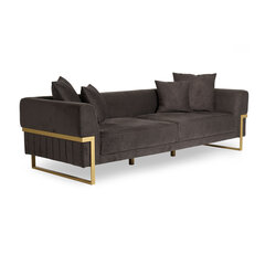 Trīsvietīgs dīvāns Kalune Design Magenta, tumši brūns cena un informācija | Dīvāni | 220.lv