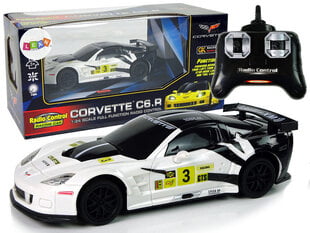 Attālināti vadāma sporta automašīna Corvette C6. R, balta cena un informācija | Rotaļlietas zēniem | 220.lv