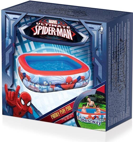 Piepūšamais baseins Bestway Spiderman, 200x148x48 cena un informācija | Baseini | 220.lv