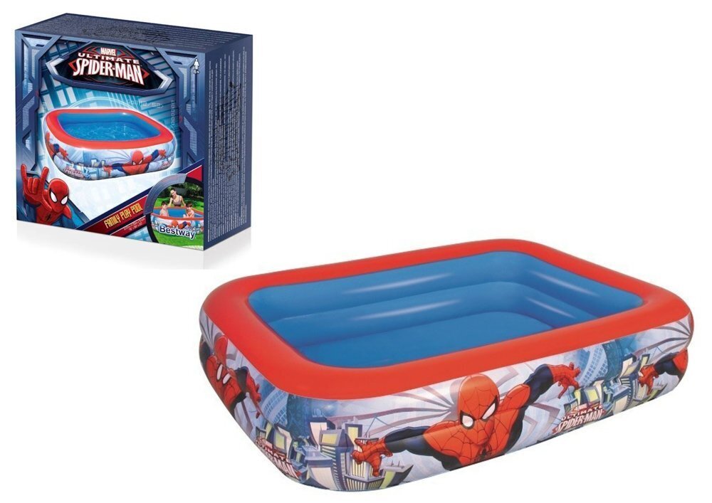 Piepūšamais baseins Bestway Spiderman, 200x148x48 cena un informācija | Baseini | 220.lv