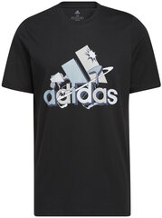 Adidas T-Krekls M Fluid Bos G Tee HE4809 HE4809, melns cena un informācija | Vīriešu T-krekli | 220.lv