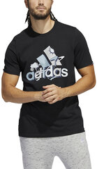 футболка Adidas M Fluid Bos G, чёрная HE4809 HE4809/XL цена и информация | Мужские футболки | 220.lv