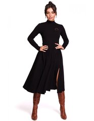 Расклешенная юбка миди B130, черная цена и информация | Leather mini skirt xl | 220.lv