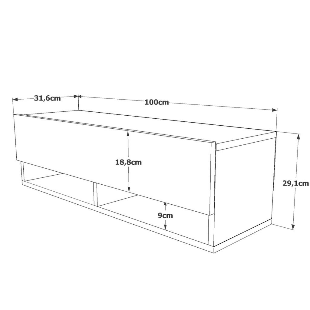 TV galdiņš Kalune Design FR13, brūns цена и информация | TV galdiņi | 220.lv